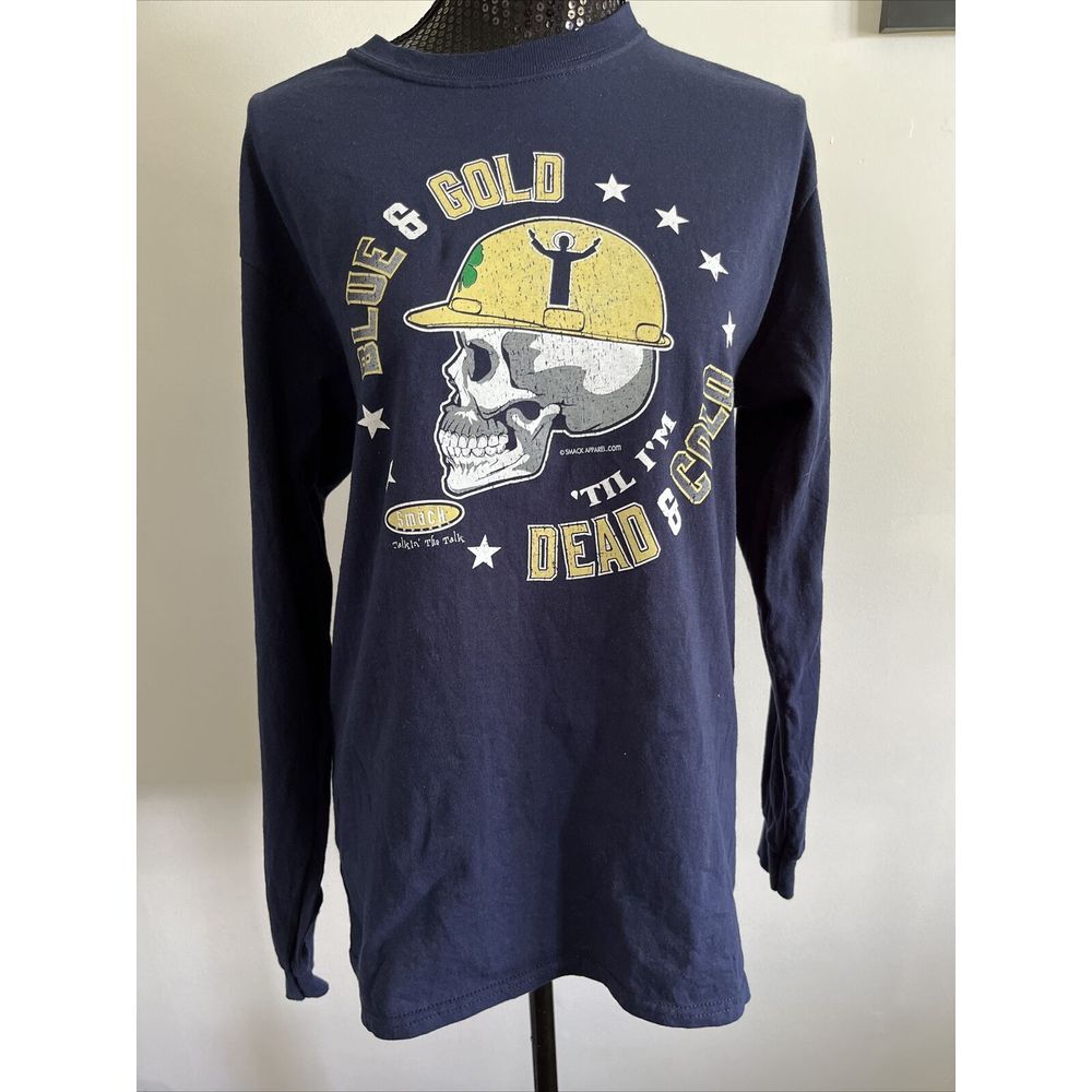 Notre Dame Black & Gold 'Til I'm Dead & Cold‎ Long Sleeve T-Shirt Medium
